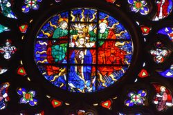 Витраж кафедрала в Амьене